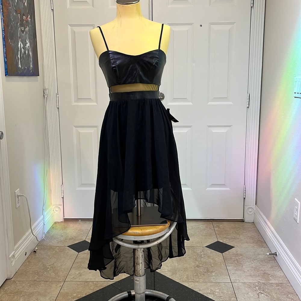 Arden.B leatherette mesh dress